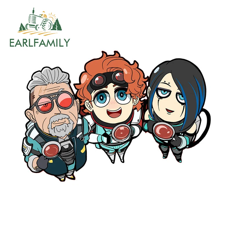 Фото EARLFAMILY 13 см для Apex Chibi автомобильные наклейки Модные Простые наклейки устойчивые к царапинам бампер багажник Декор мультфильм автостайлинг №2