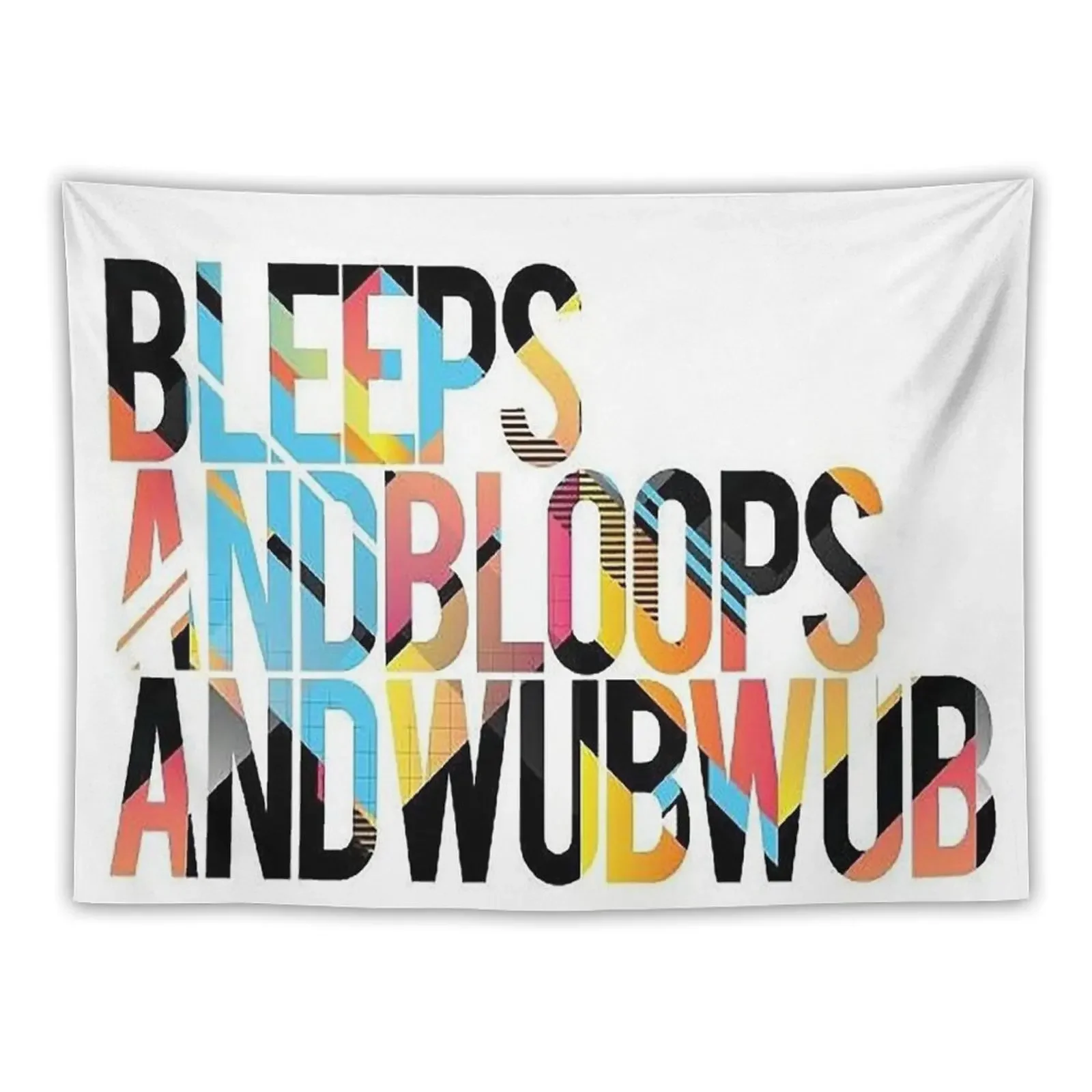 Гобелен Bleeps и bloops и wubwub, скандинавский домашний декор, украшение для комнаты в эстетике, декоративный гобелен