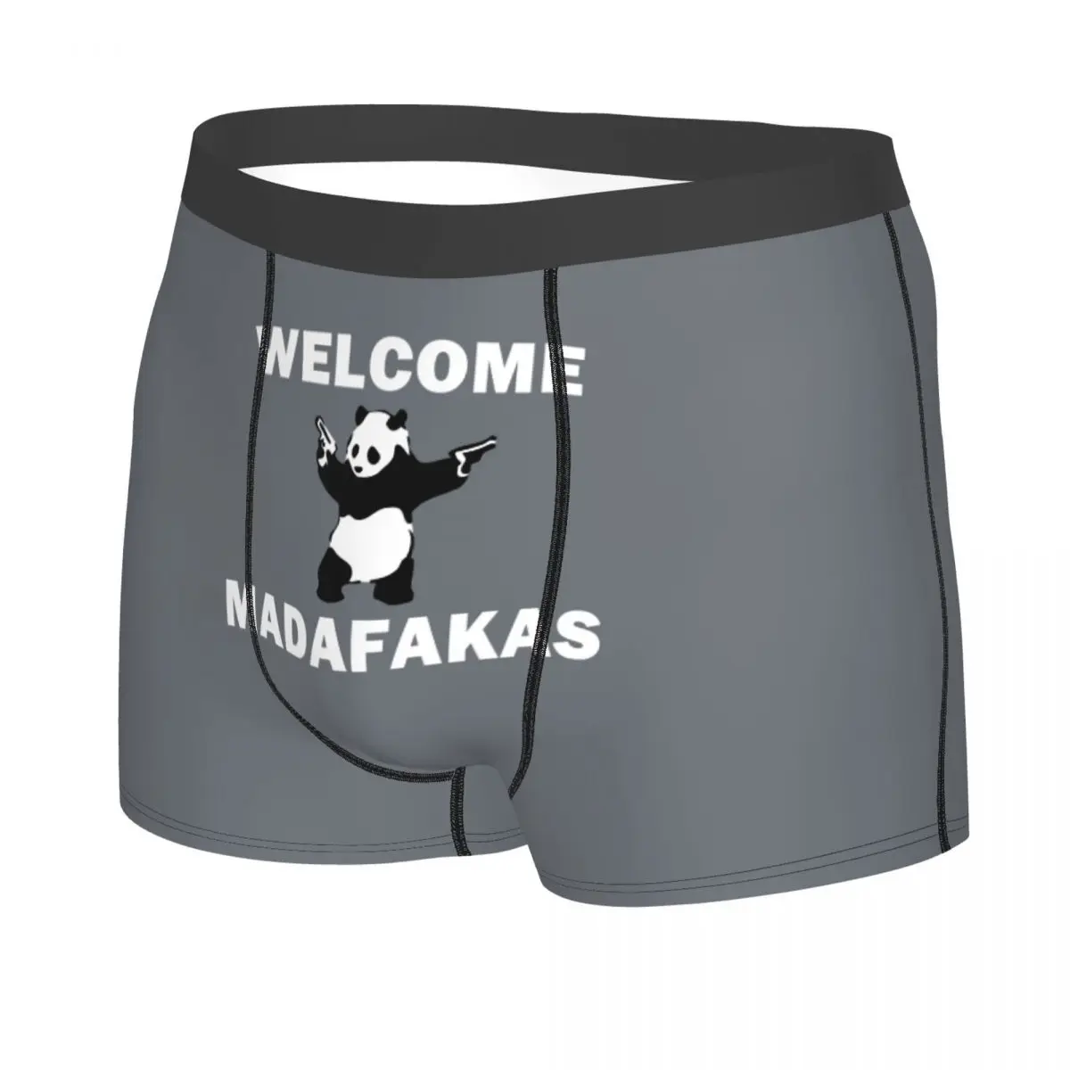 Фото Пользовательские боксеры WELCOME Madafakas, мужские трусы, нижнее белье, модные трусы №2