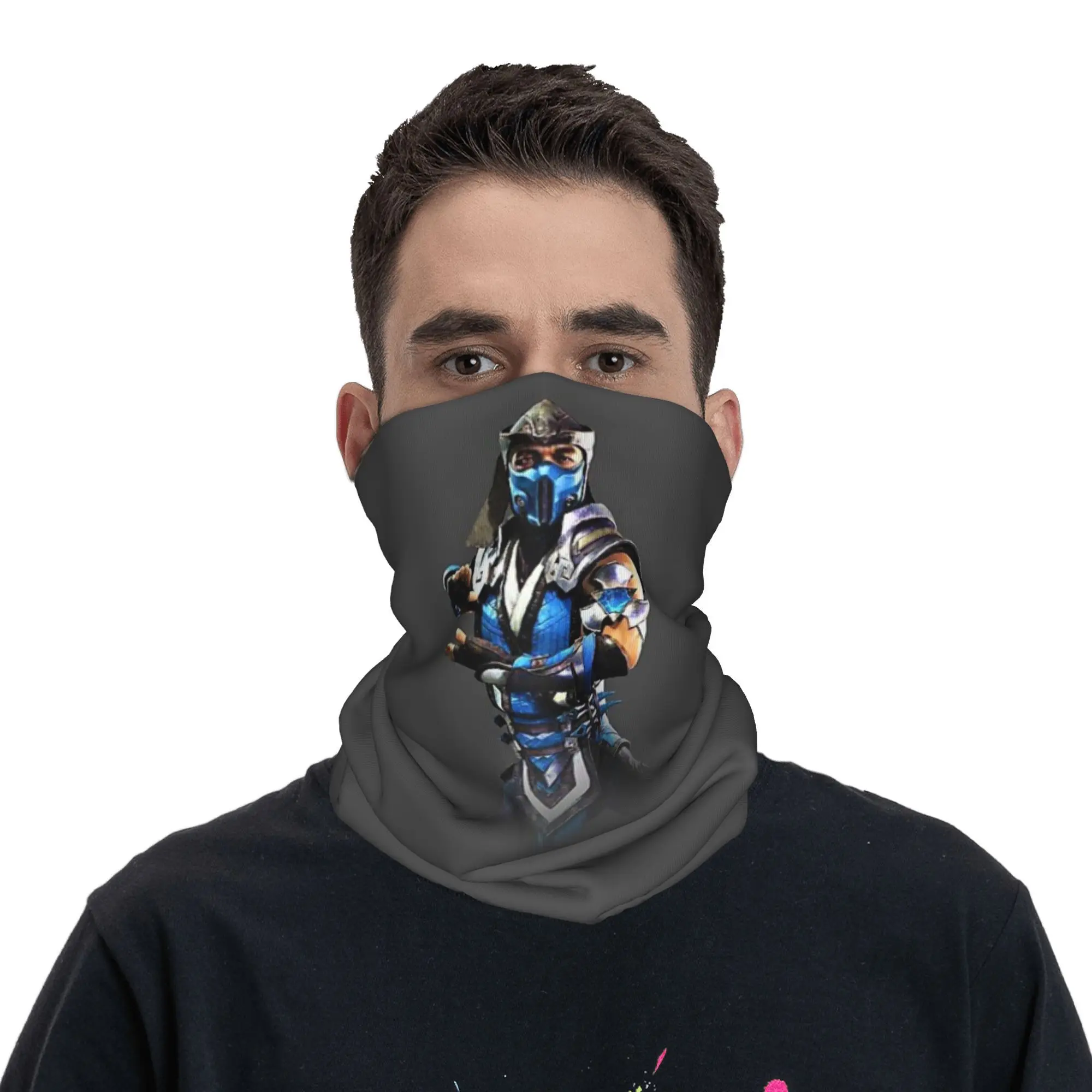 Mortal Kombat Sub-Zero бандана, гетры с принтом, маска, шарф, теплая повязка на голову для спорта на открытом воздухе, унисекс, для взрослых, дышащая
