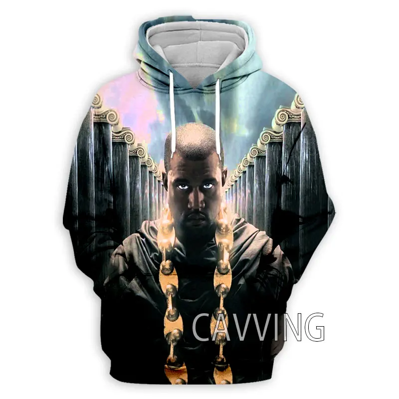 Фото Новые модные толстовки Kanye West с 3D принтом толстовки с капюшоном Harajuku толстовки топы Одежда для женщин/мужчин №3