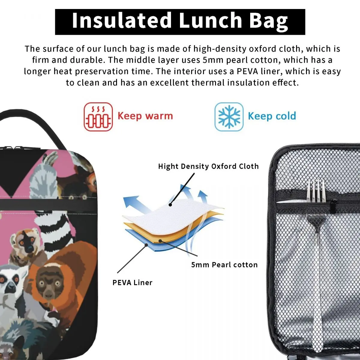 Фото L Is For Lemur One Lunchbag №5