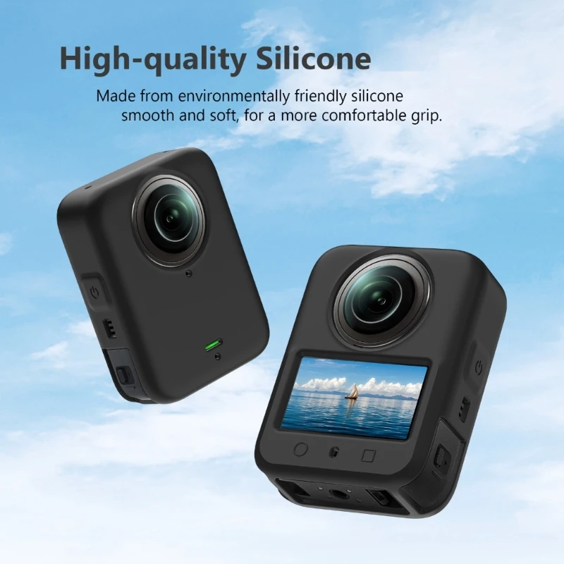 Силиконовый защитный чехол для экшн-камеры DJI OSMO 360, чехол для объектива, защитный чехол для корпуса, защитный чехол для камеры, бампер