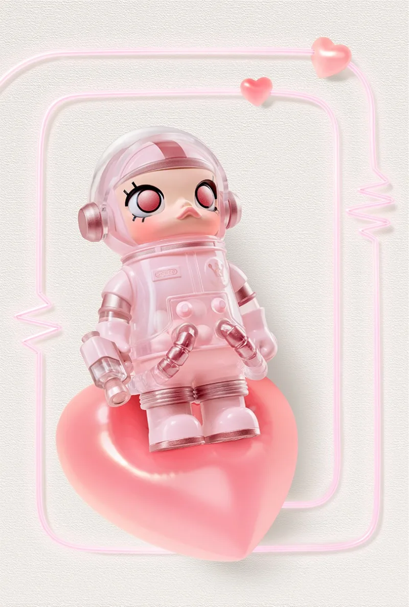 Оригинальная фигурка POPMART MEGA SPACE MOLLY, 100% юбилейная серия 4, изысканная слепая коробка, коллекция Heartbeat (art.: 3920d231ffac0) - 3920d231ffac0