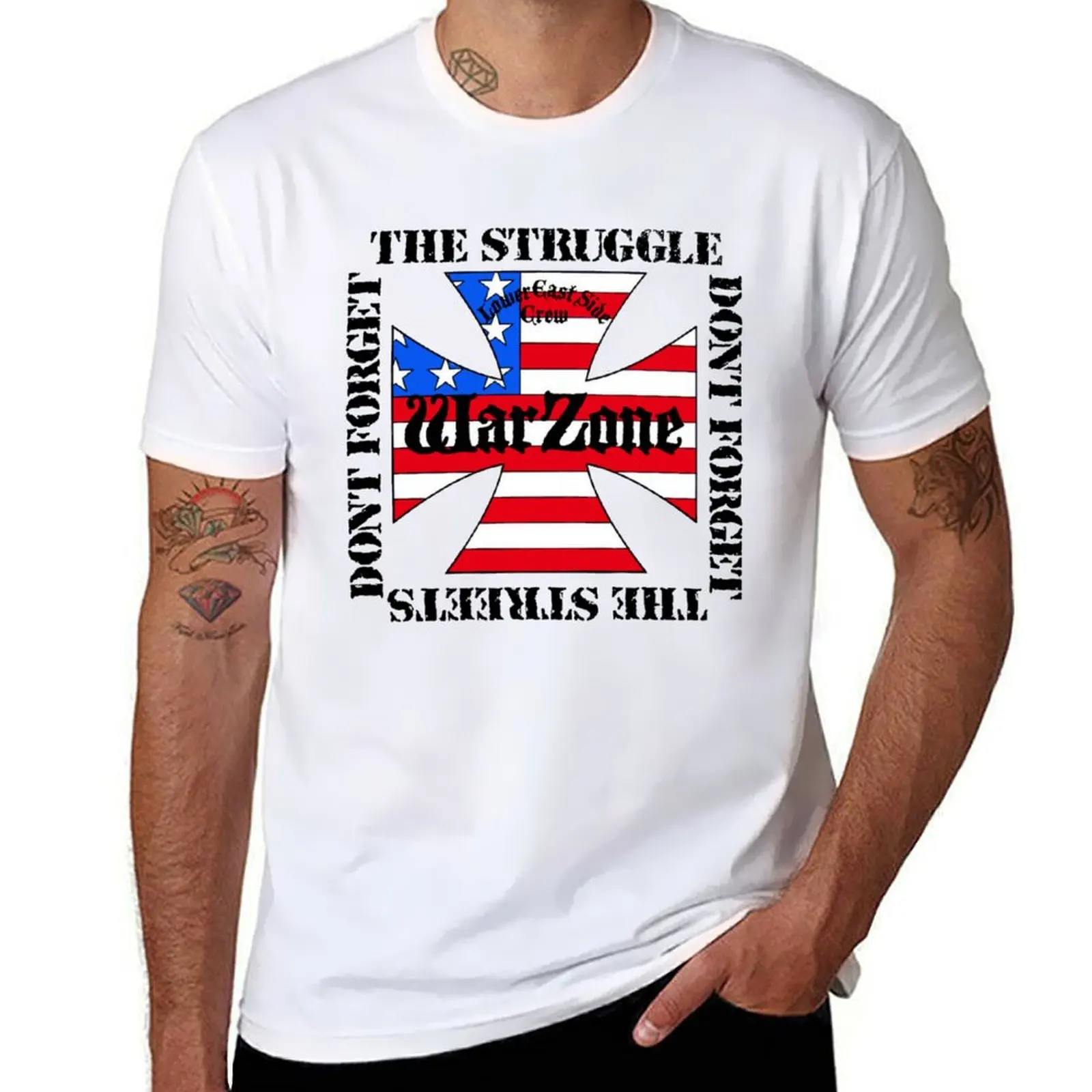 Warzone - Dont Forget the Struggle - Dont Forget the Streets - NYHC Премиум-футболка мужская футболка летняя мужская футболка Футболка
