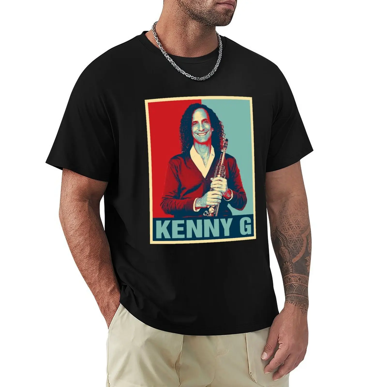 Футболка Kenny G в стиле ретро Hope, рубашка Croswit, мужские футболки с аниме, роскошная мужская одежда больших размеров