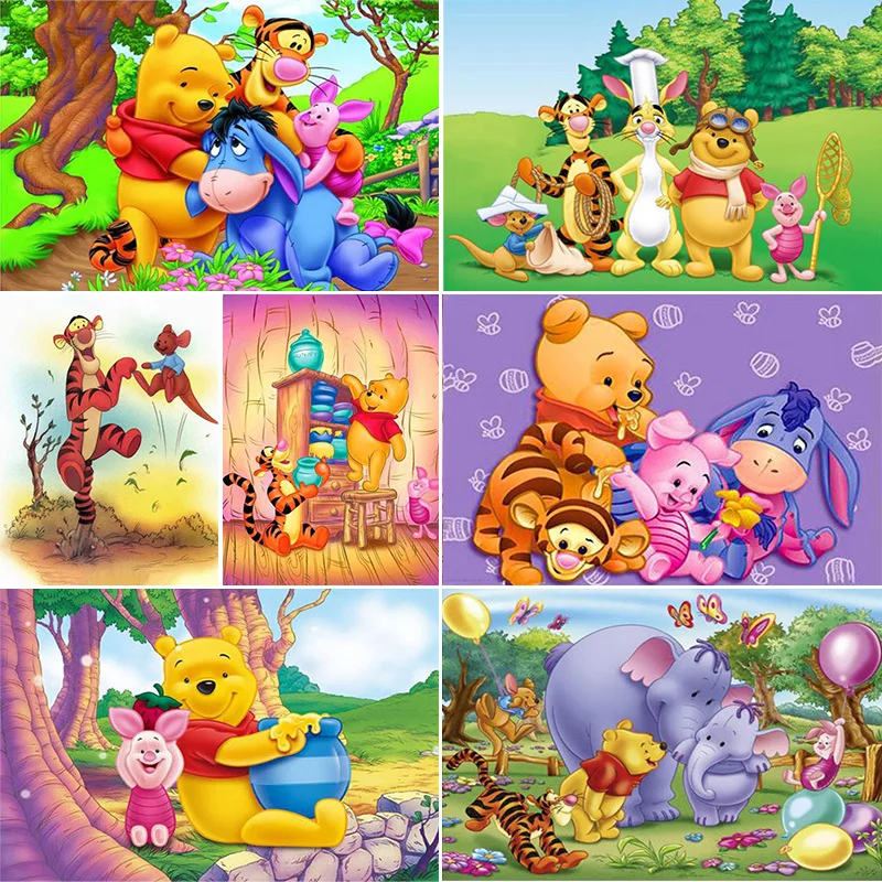 Алмазная живопись «Медведь» из мультфильма «Тигр»