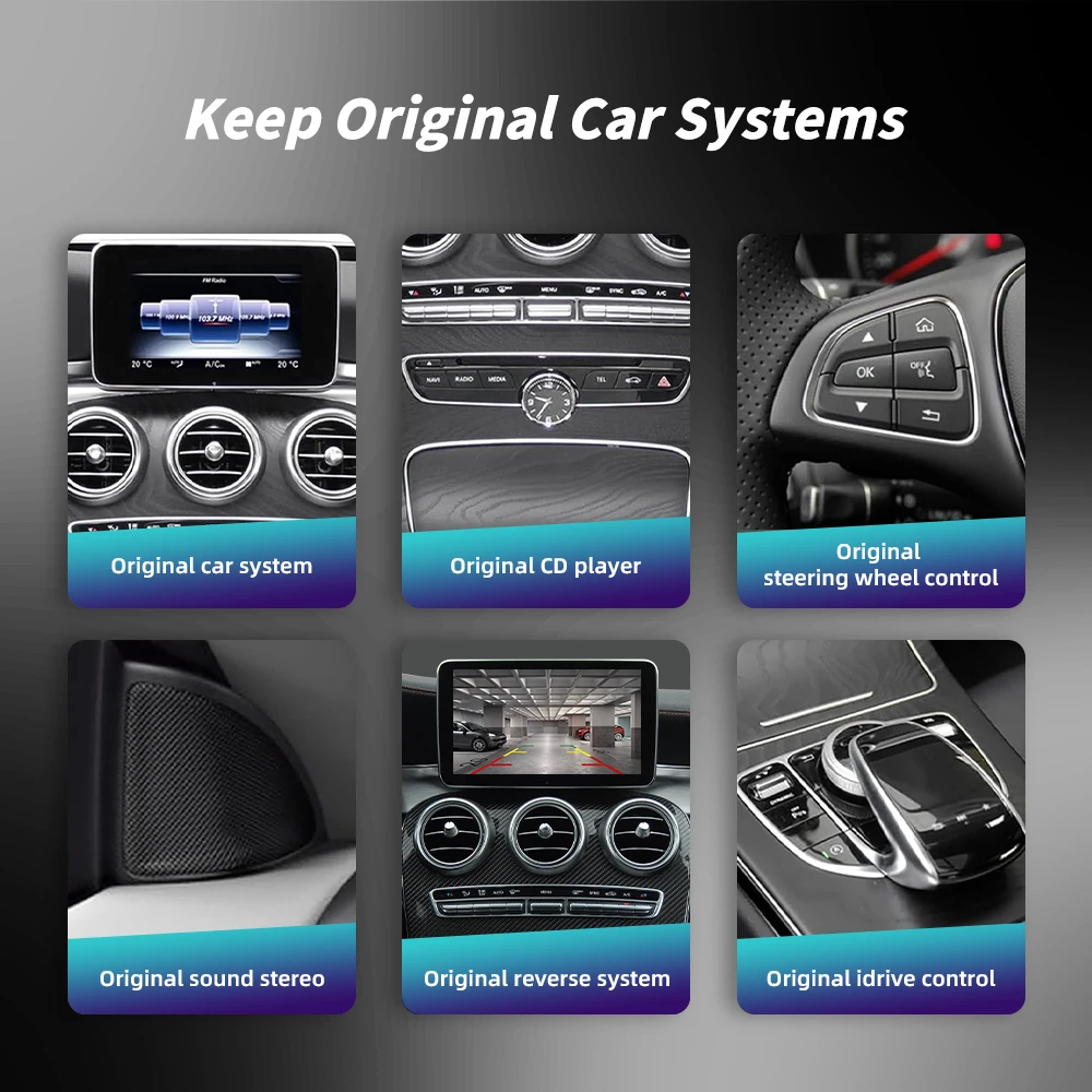 Фото Беспроводной декодер CarPlay и Android Auto Mirror Link для Mercedes Benz NTG 4.5 System A B C E CLA GLA GLK ML W166 W176 №5