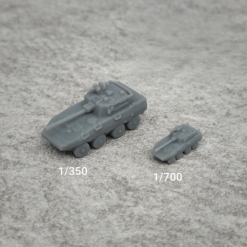 5 шт. ZTD-09 Колесный штурмовой автомобиль, белая модель из смолы 1/350 или 1/700, миниатюрная модель боевого танка TK221