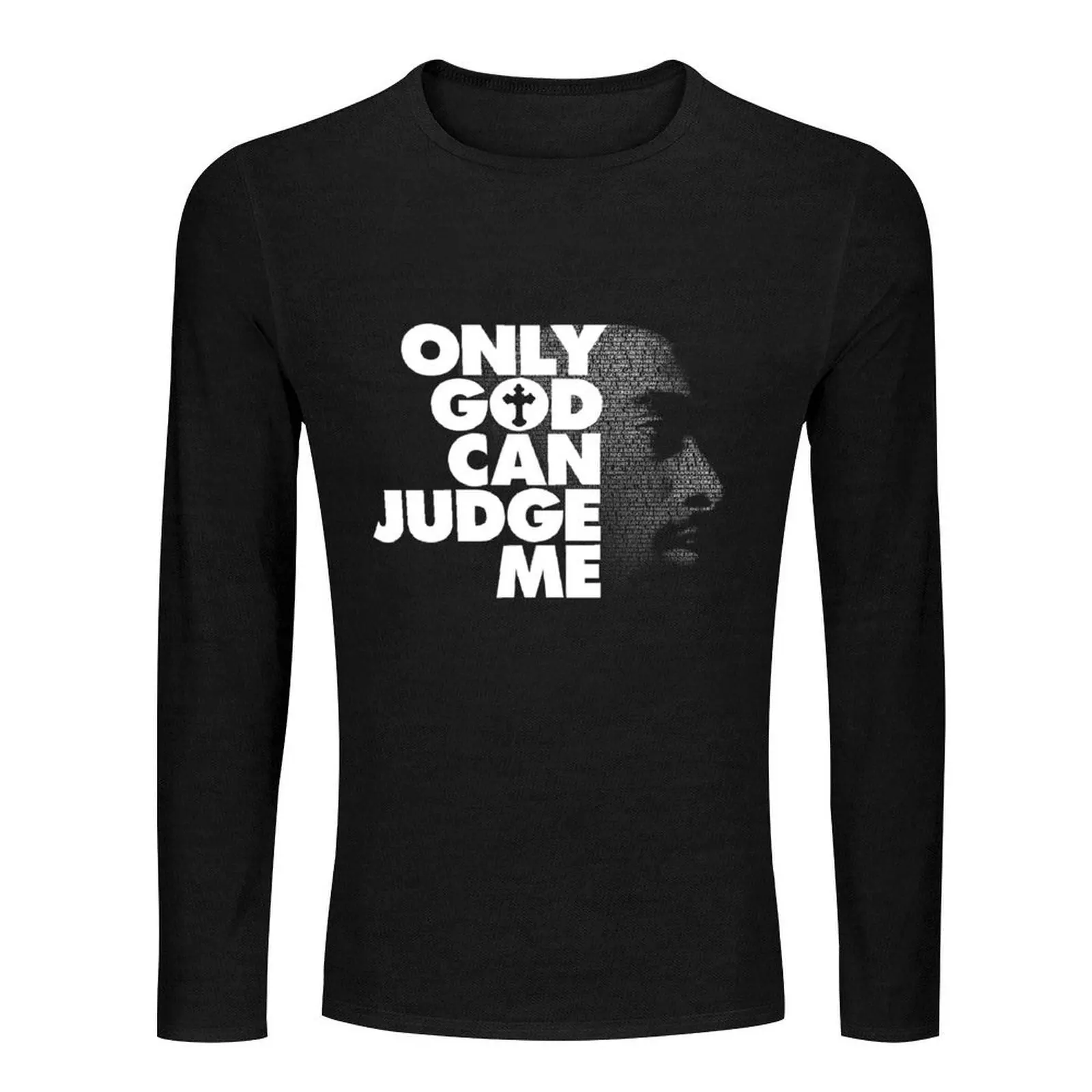 Фото Длинная футболка Tupac Only God Can Judge Me, футболка большого размера, футболки на заказ, футболка с графическим рисунком, возвышенная футболка, мужские высокие рубашки №2