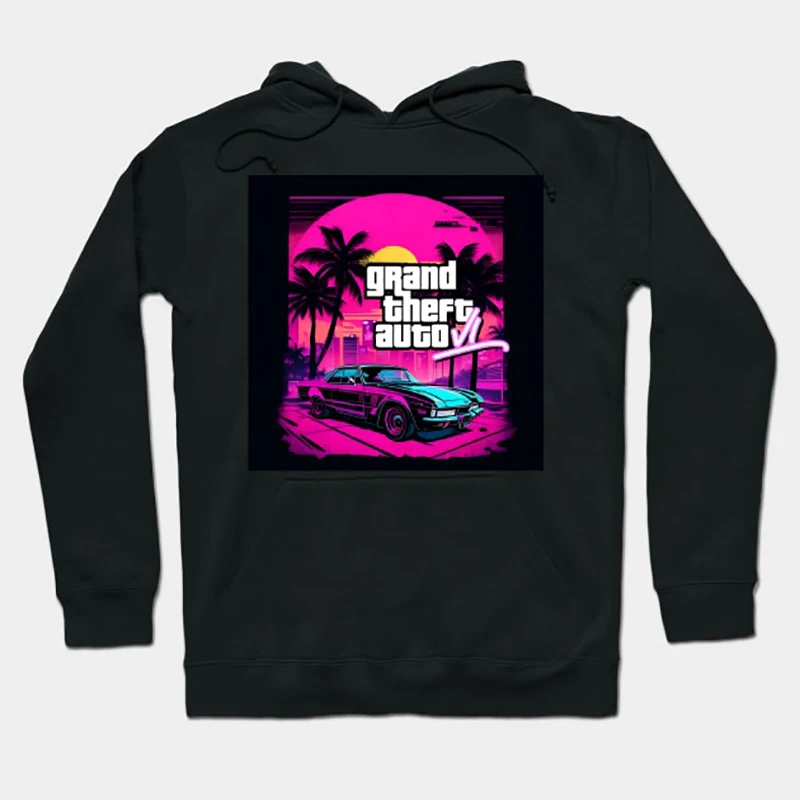 Модная мужская толстовка с капюшоном Grand Theft Auto VI GTA 6, женская мода, простой пуловер с длинными рукавами, уличный тренд, большая толстовка Y2k
