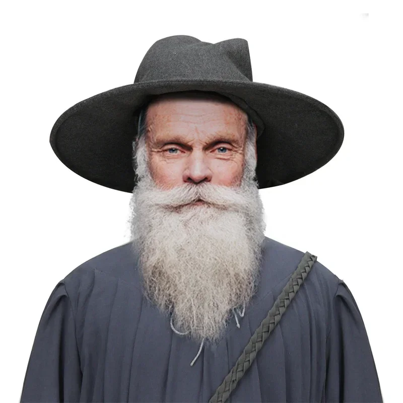 Фото Gandalf для взрослых Mithrandir ретро серый цвет волшебник сортировочная шляпа волшебника Хэллоуин косплей реквизит MN8 №3