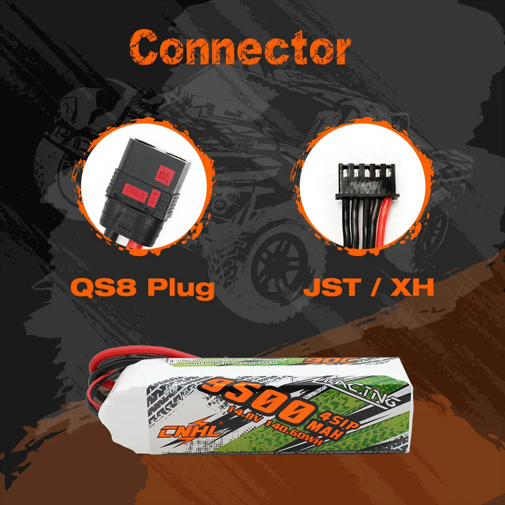 Фото CNHL Lipo 4S 14,8 V аккумулятор 9500mAh 90C с разъемом QS8 для планшетов №5