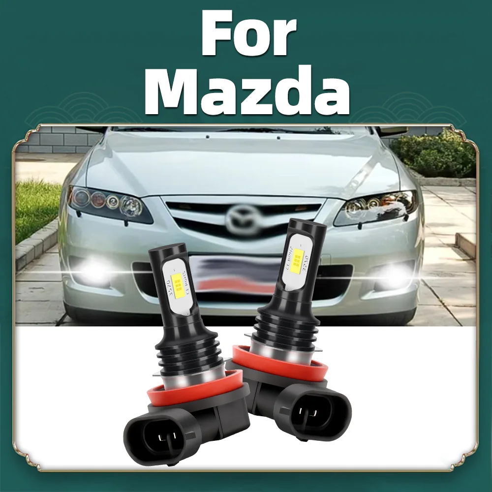 2x автомобильные светодиодные противотуманные фары H8 H11 для Mazda 5 3 Mazda2 DE DH DL DJ 6 GH GJ CX-5 2011-2016 CX-7 2006-2014 CX-9 MX-5 Автомобильная лампа