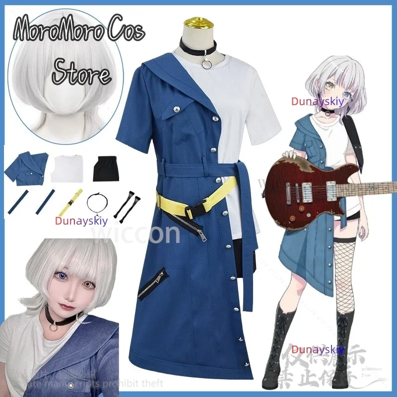 КосплейРана Канеме Косплей Аниме BanG Dream! Это МиГО!!!!! Ковбойская юбка, униформа, костюм, парики для Хэллоуина, Рождественской вечеринки, Cust
