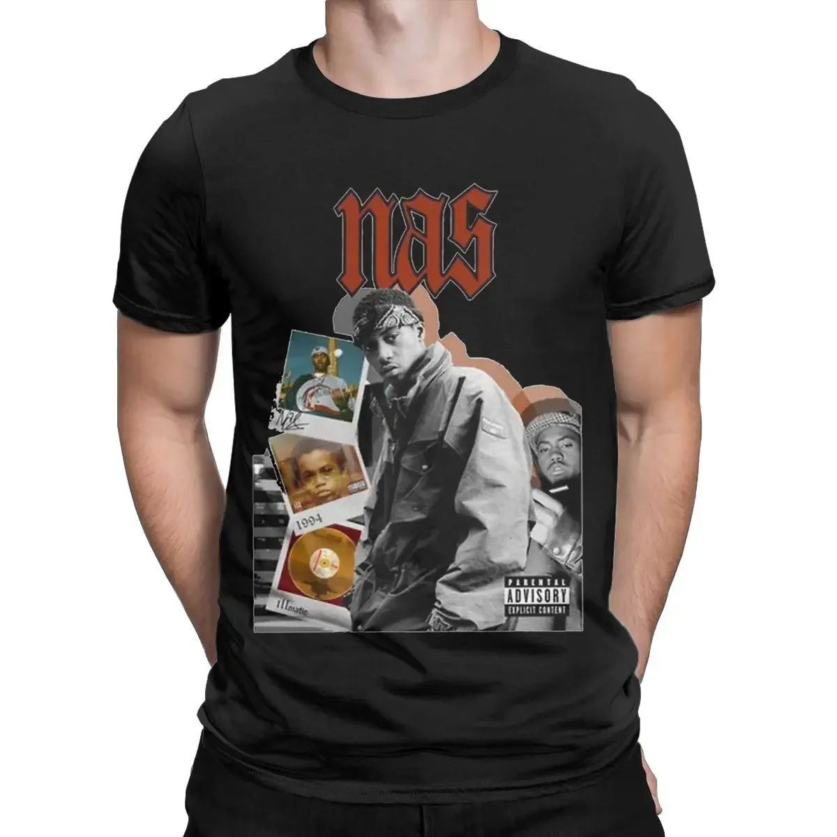 Летняя мужская и женская футболка Illmatic Nas Rapper, одежда, хлопковые топы в стиле хип-хоп, Винтажная Футболка
