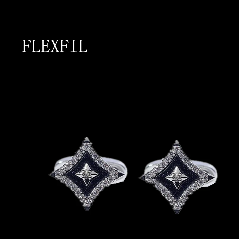 Роскошные запонки FLEXFIL для рубашки для мужчин, брендовые запонки, запонки, модные свадебные ювелирные украшения gemelos со стразами
