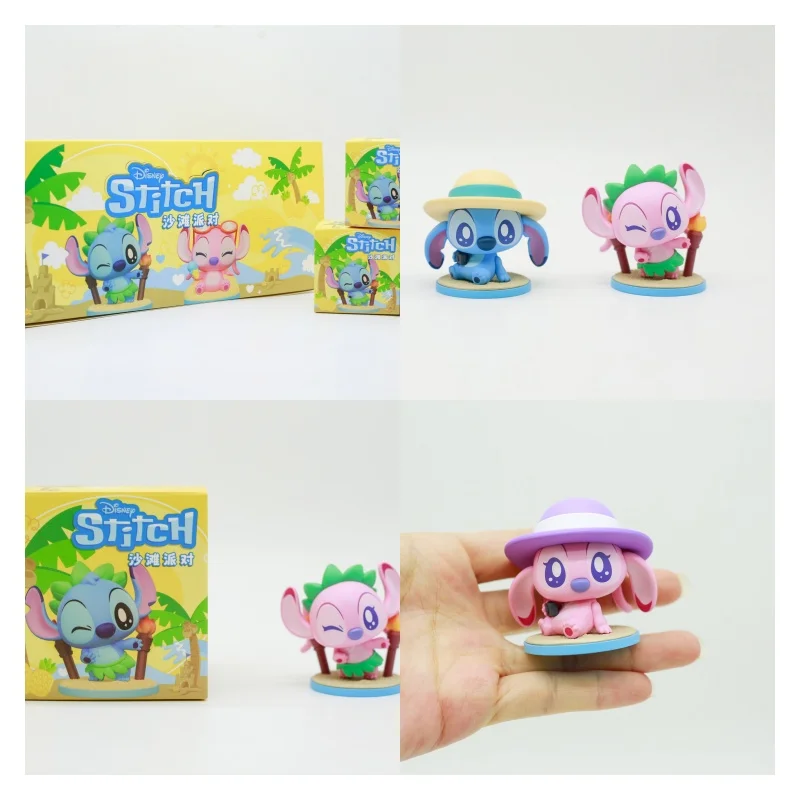 Disney Stitch Beach Party Series слепая коробка игрушки милая мини-фигурка модель куклы игрушки собирать украшения подарки для детей