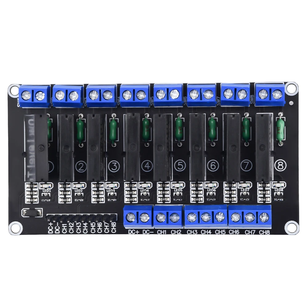 4 6 8 - канальный модуль реле постоянного тока 5V Твердотельное низкоуровневое реле SSR AVR DSP G3MB - 202P Arduino 250V