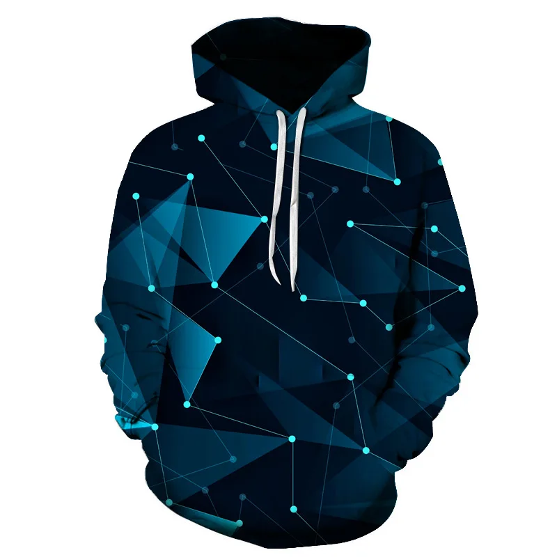 2022 Бару 3D Kasual Longgar Толстовка Pria Geometris БИРУ свитер Толстовка Olahraga Pemuda Jaket