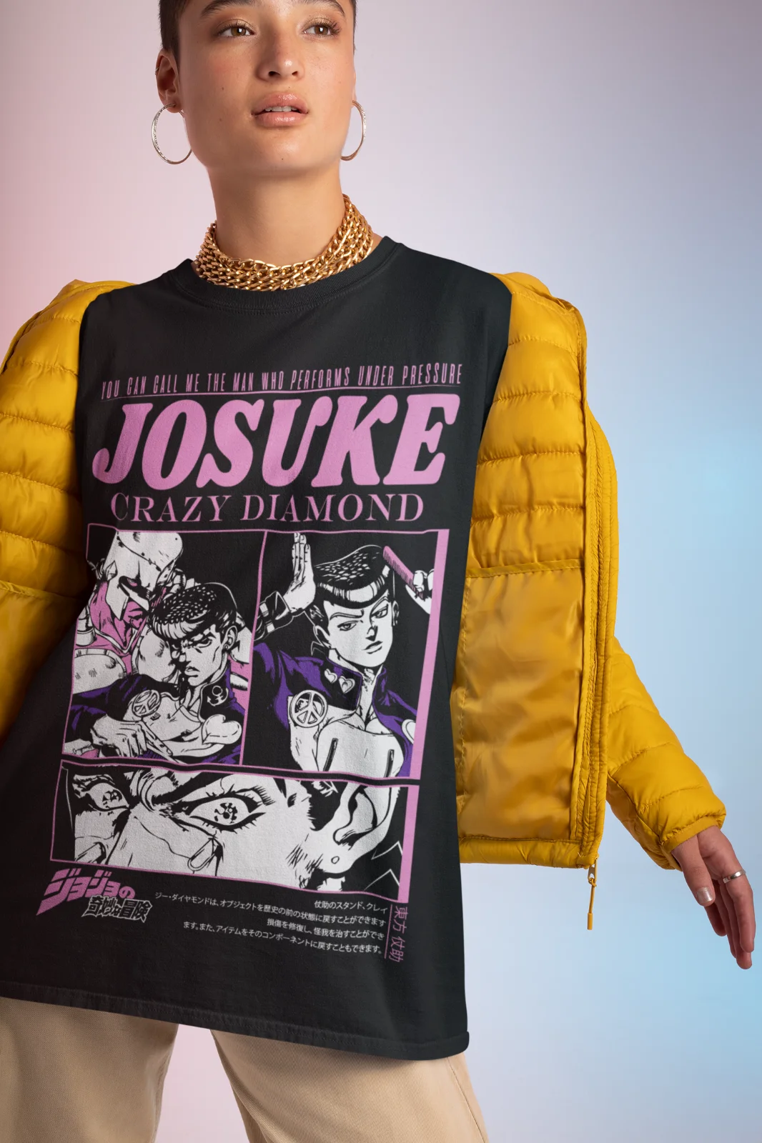 Футболка Josuke с принтом Кира, необычная футболка Джоджо из аниме Kawaii манга графическое, все размеры (art.: 3920c7366c995) - 3920c7366c995
