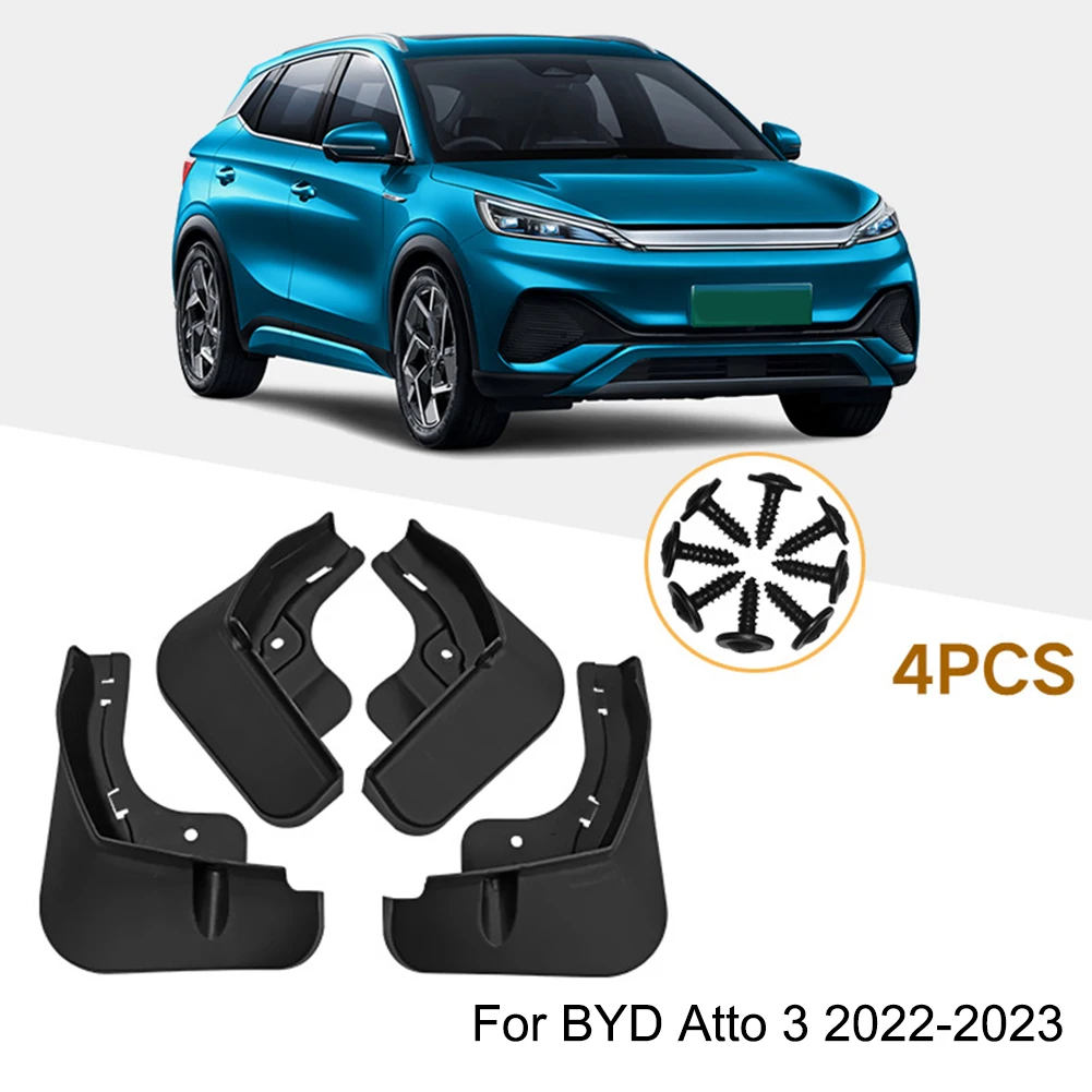 4 шт., брызговики для Atto 3 2021-2023, 4 шт.