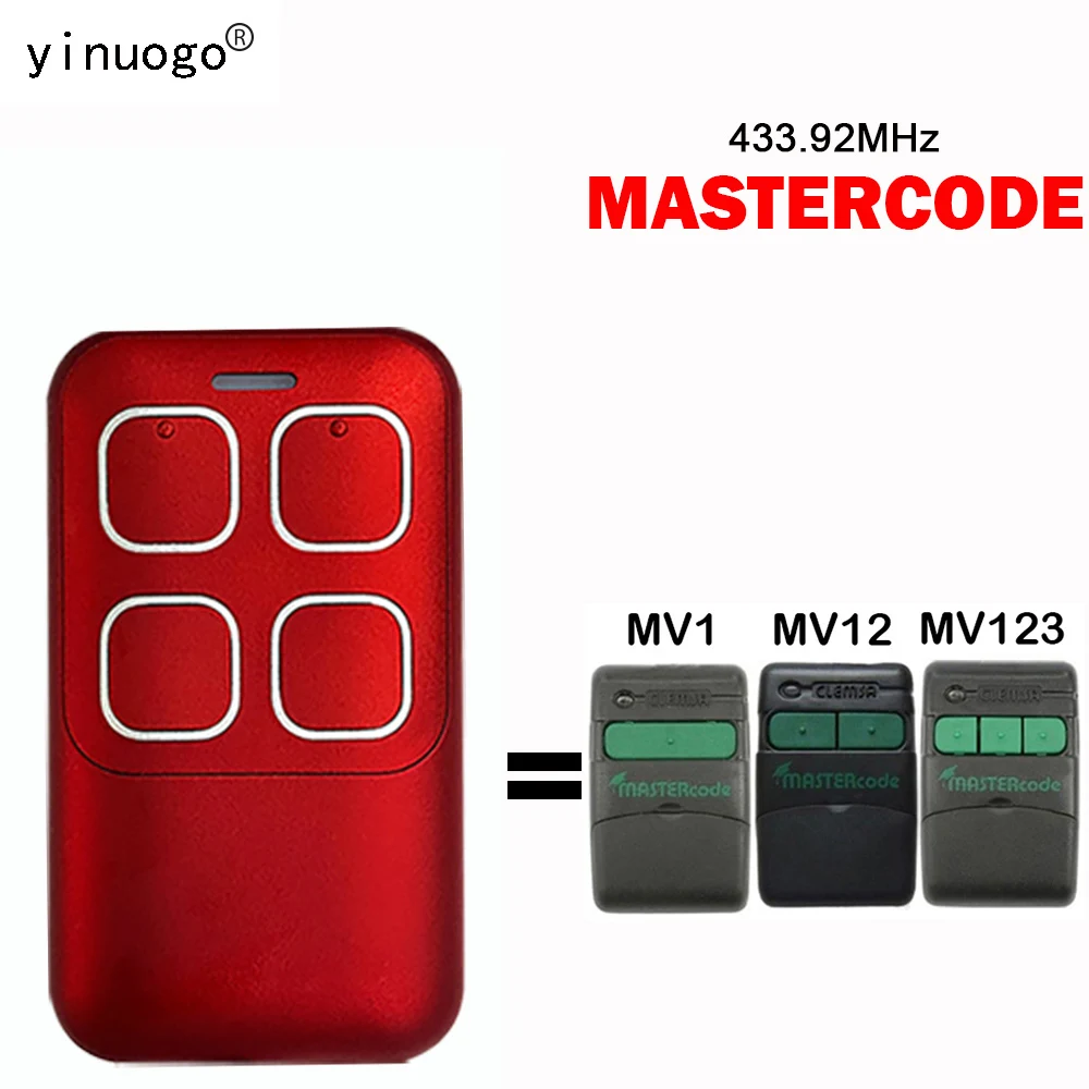 Для MASTERCODE MV1 MV12 MV123 пульт дистанционного управления 433,92 МГц MASTERCODE пульт дистанционного управления воротами открывалка гаражных ворот коман...