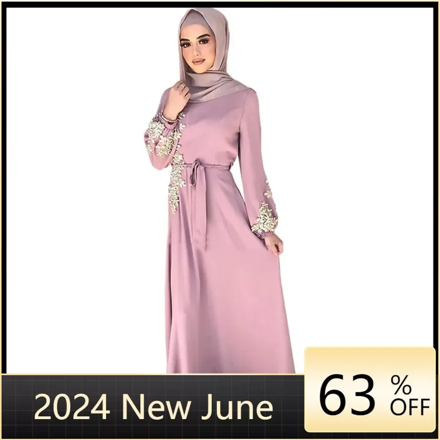 Рамадан, кафтан, Дубай, Abaya, Турция, яркое платье, мусульманский кафтан, декорированные платья, Vestidos Eid Mubarak, женское платье