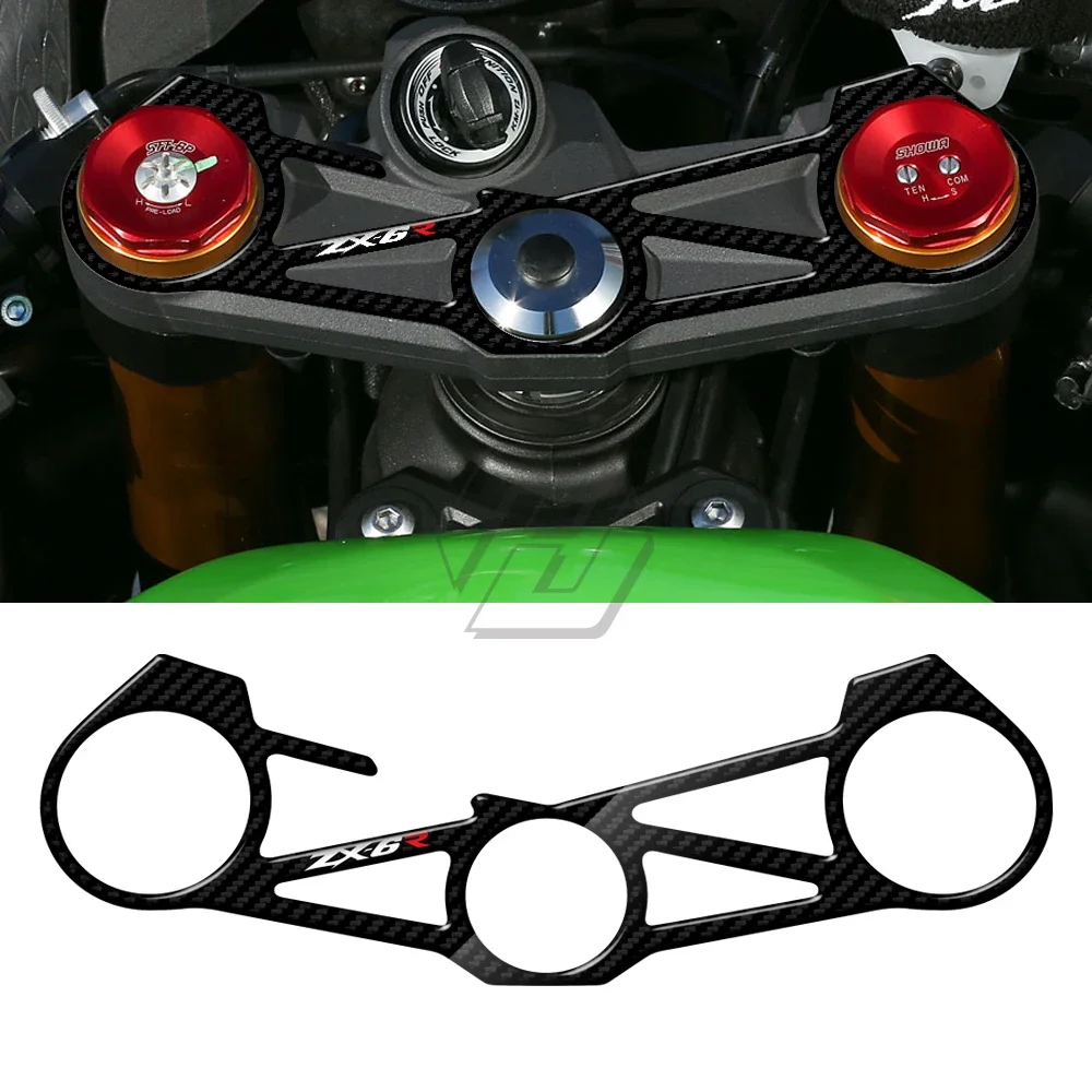 Для Kawasaki ZX6R ZX-6R ZX 636 2012-2016 3D углеродное волокно тройное дерево кокетка Защитная Крышка Резервуара