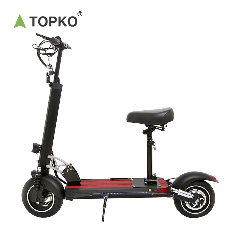 Складной электрический скутер TOPKO 500 Вт со съемной батареей, взрослый Электрический скутер с сиденьем