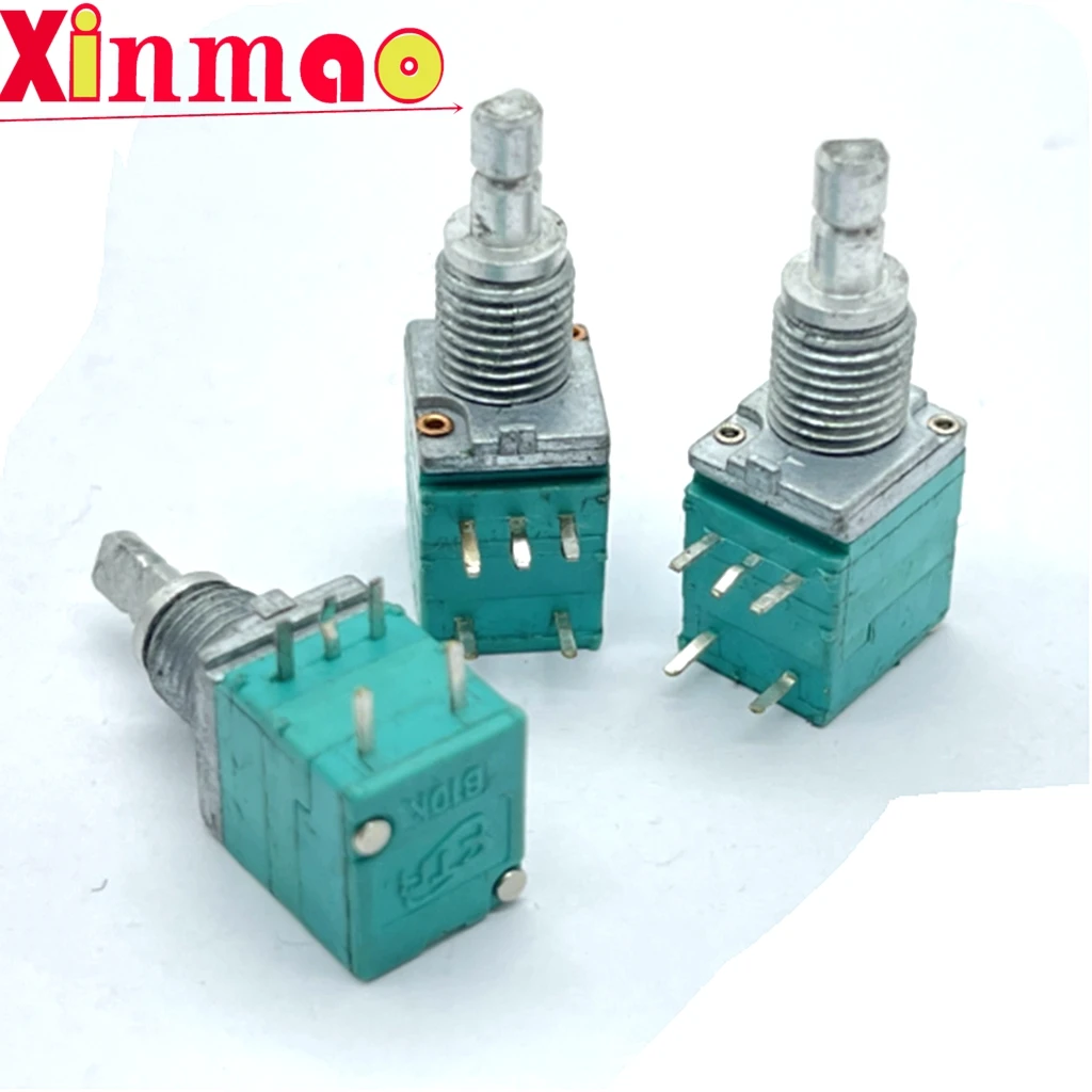 Фото Прецизионный потенциометр CTR EK09 с переключателем B10K, длина оси 15 мм №4