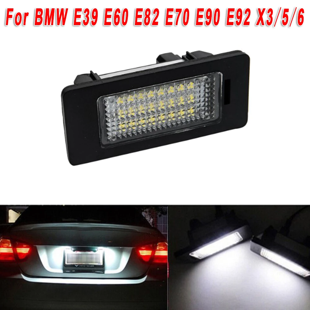 Лампа для номерного знака BMW E39 E60 E82 E70 E90 E92 X3/5/6, без ошибок OBC, 1 шт., 12 В