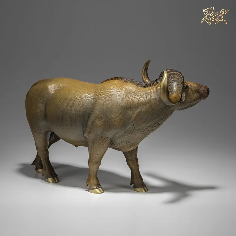 Фото Большой TOP Master Art Collection зарубежный ПОДАРОК Домашняя компания Africa Syncerus caffer Африканский буйвол медь декоративное искусство Скульптура №3