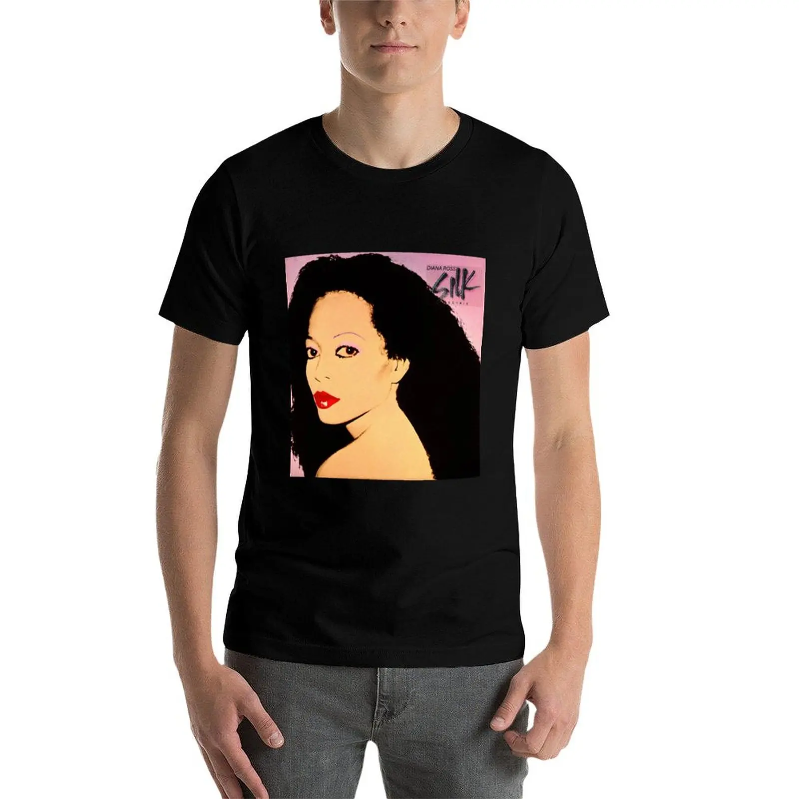 Фото Шелковая электрическая футболка Diana Ross, топпинг, аниме, мужская одежда больших размеров №3