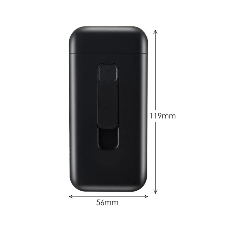 Брендовый пластиковый обычный тонкий портсигар 20 с зажигалкой, USB перезаряжаемый ультратонкий портсигар 119*56 мм