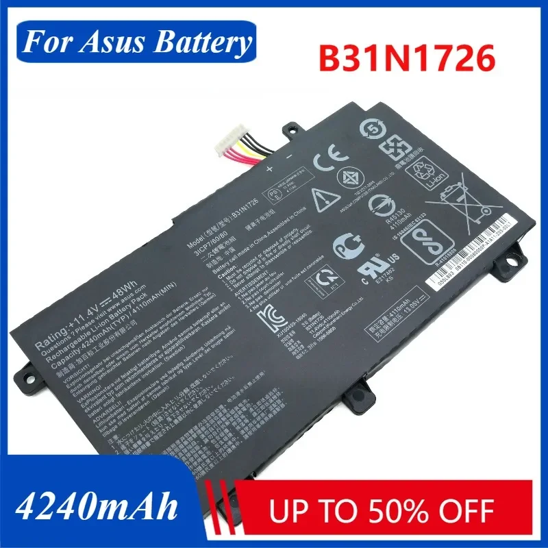 4240 мАч B31N1726 для ноутбука Asus ZX80GE FX80GD GE FX86G TUF504GD TUF505DY TUF554GE TUF565GD