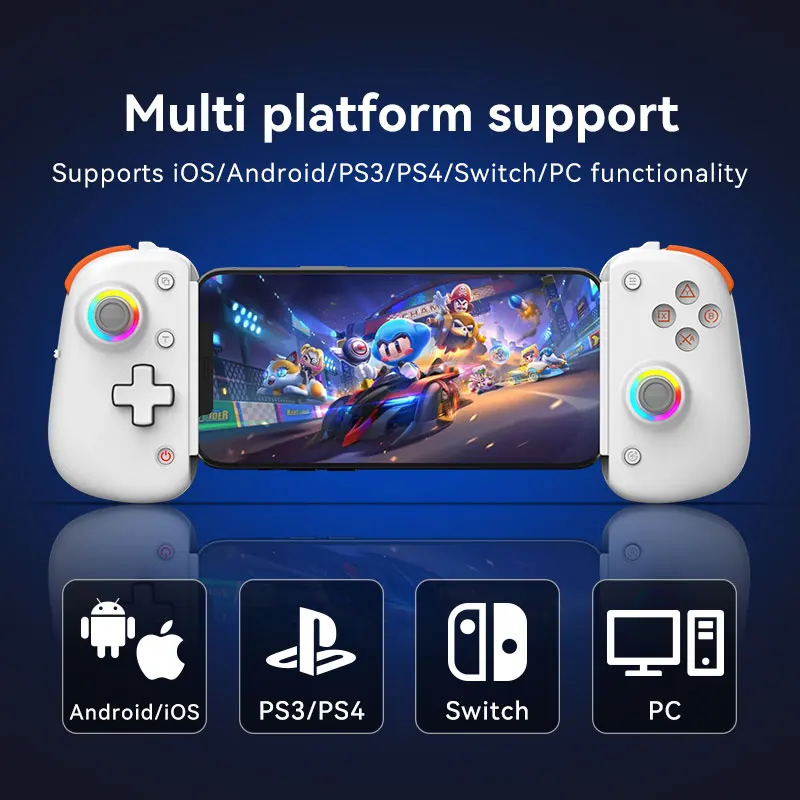 Беспроводной игровой Bluetooth-Контроллер D8PRO для Switch/PS3/PS4 Dual Hall, соматосенсорный контроллер
