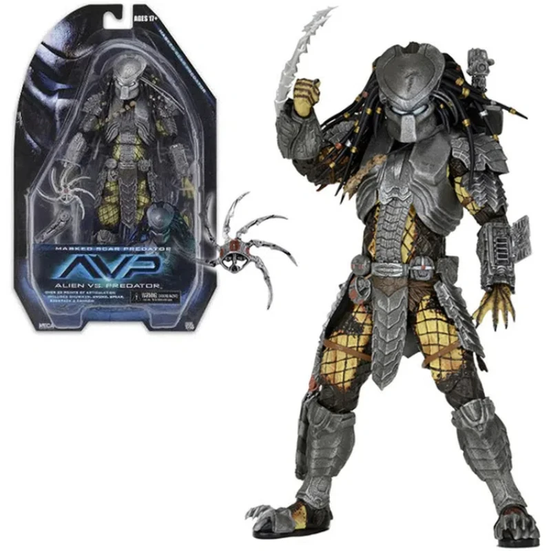 Фото 18 см NECA Alien vs Хищник Лицо Кошки Кельтский Шрам Аниме Коллекция Фигурки Мобильная Ручная Игрушка Модель Орнамент Подарок №3