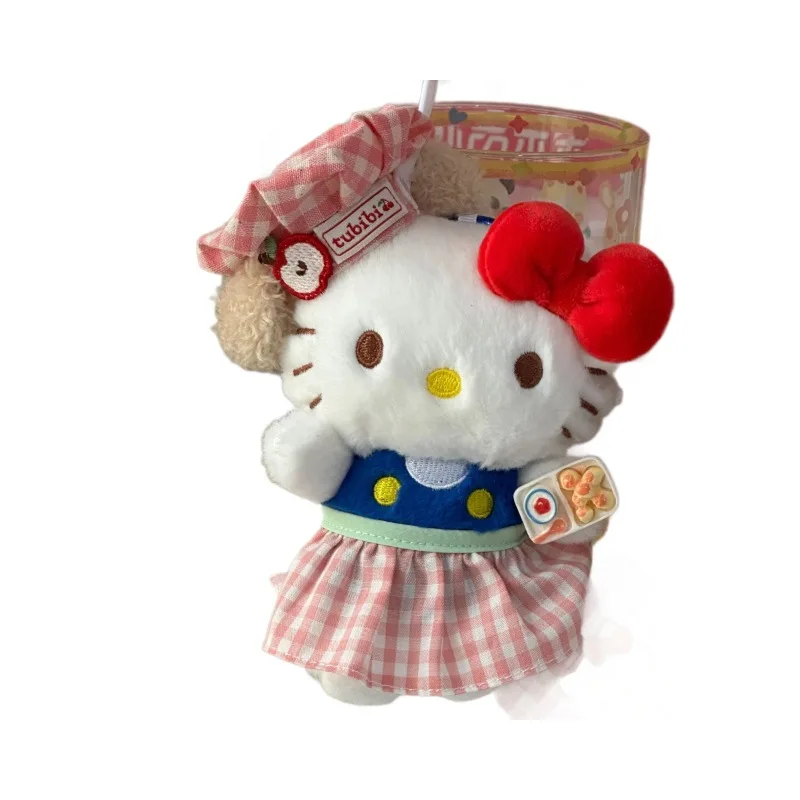 Яблоко, рисовая ложка, повар, плюшевая кукла Hello Kitty, кулон, милые куклы, игрушки, брелок для девочек, украшение для рюкзака, подарок