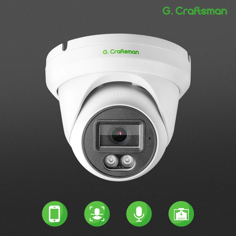 RU G.Craftsman POE IP Камера, 2,8 мм широкоугольный ИК Ночное Видение SO-NY IMX335 датчик водонепроницаемости CCTV Security XMEYE