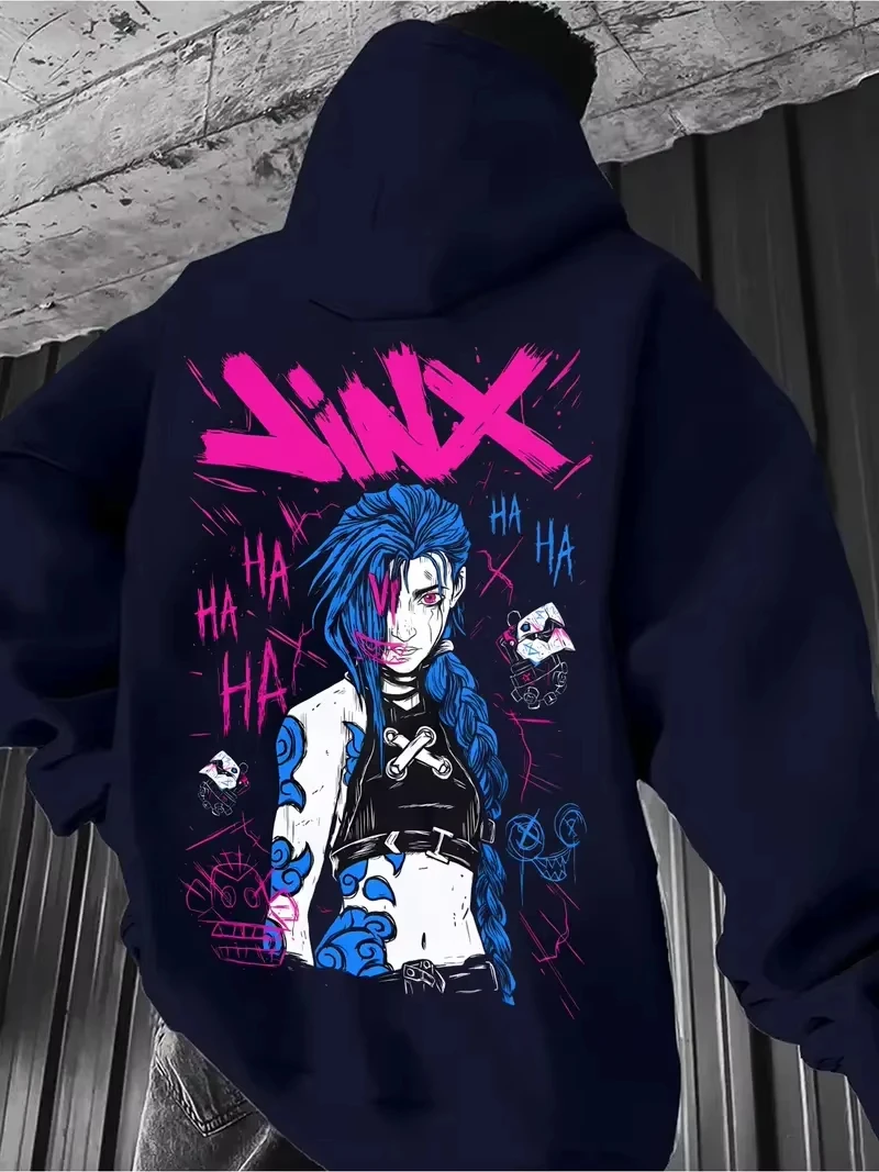 Популярная аниме Arcane League Jinx 3d толстовка с принтом для мужчин и женщин толстовка с капюшоном спортивный костюм игровая толстовка с длинным рукавом мужская толстовка для мальчиков (art.: 3920cb7238564) - 3920cb7238564