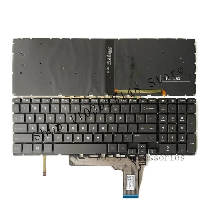 Клавиатура WYORESY RU/US для HP Victus 16-e0078ur 16-e ‎     16-э0010н ‎     16-e0043nr 16-e0075ax TPN-Q263 16-E 16-D16-D0030 16T-D00
