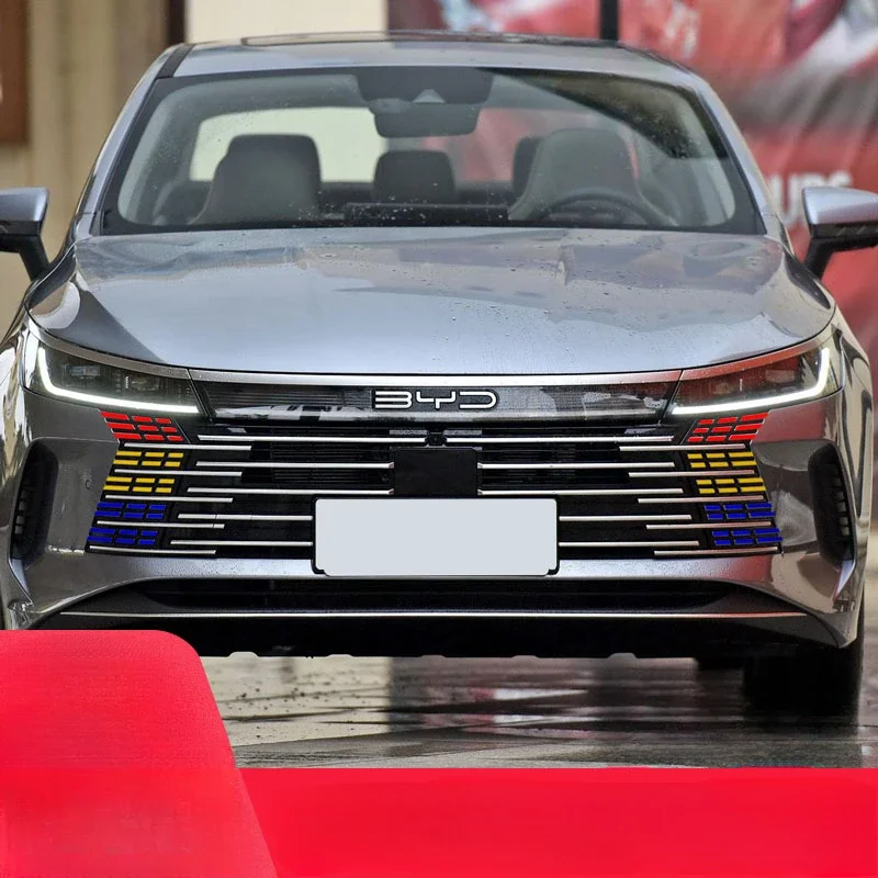 Фото Для BYD KING центральная сетка украшения автомобильные наклейки лазерные водонепроницаемые пылезащитные светоотражающие наклейки аксессуары для модификации кузова №4