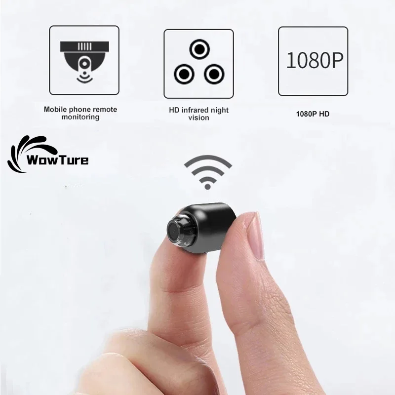 Мини-камера беспроводная Wifi HD 1080P веб-камера для домашней безопасности с ночным видением
