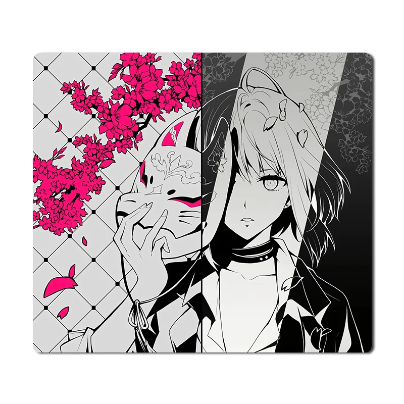 Фото Skypad SORA YUME Стеклянный игровой коврик для мыши 300x266 мм Гладкая матовая поверхность Настроить коврик FPS Офисные киберспортивные игровые стеклянные коврики для мыши №4