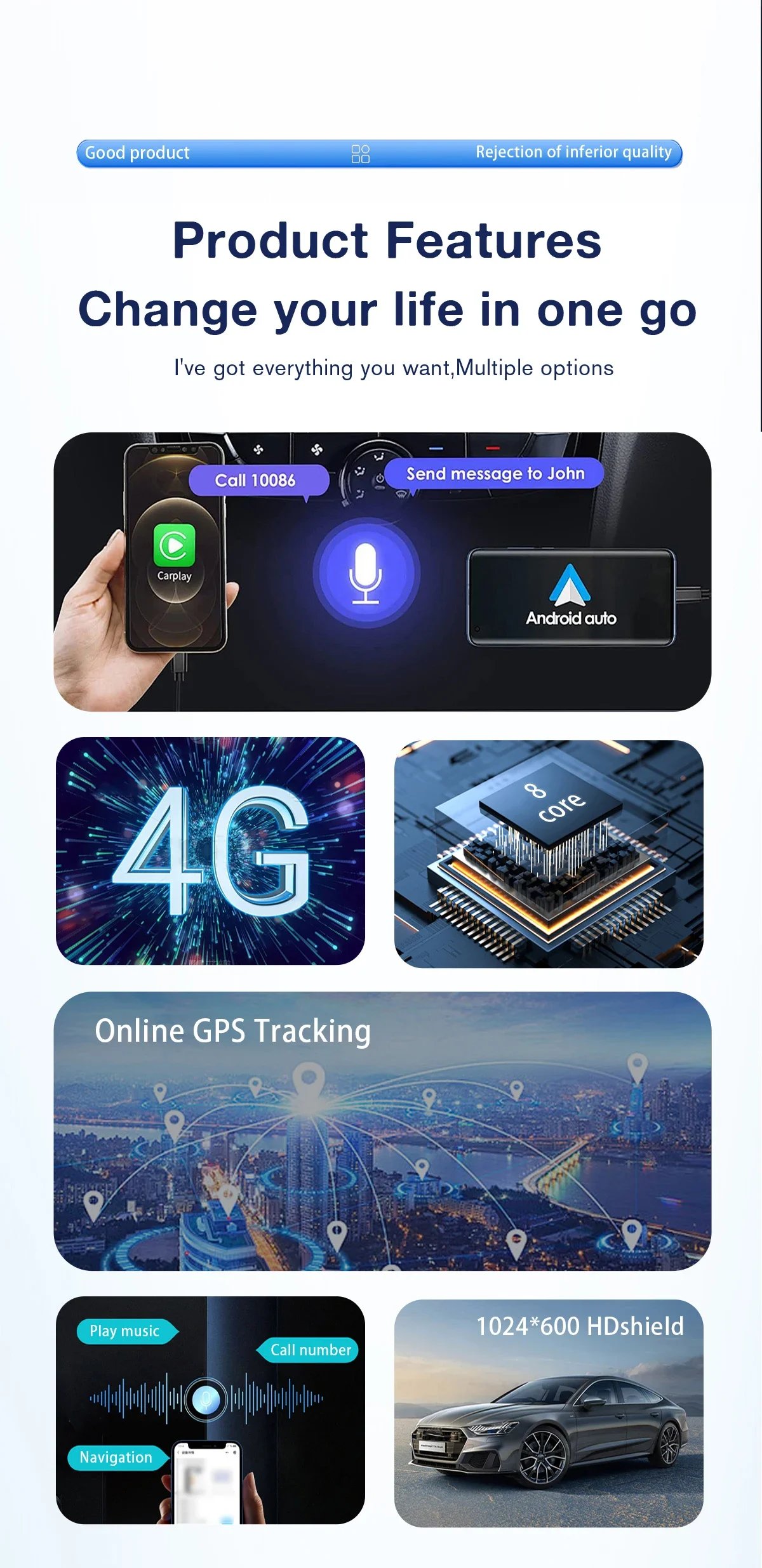 Фото 2 din Android 13 автомобильная стереосистема для Ford Focus 2 3 4 mk2 Kuga Mondeo Fiesta Transit Connect S-C MAX Радио мультимедийный экран Carplay №3