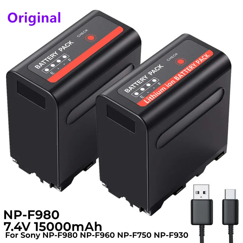 Оригинальный аккумулятор на 15000 мАч NP-F980 f960 f970 npf980 canon с usb-разъемом