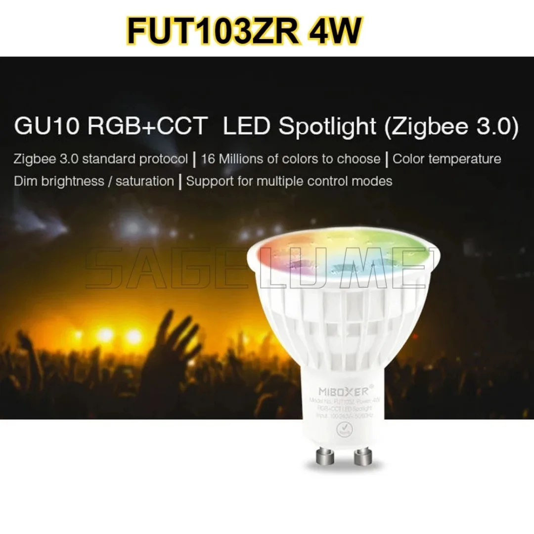 Фото НОВЫЙ FUT103ZR/105ZR/106ZR/089Z/ZB-Box3 4 Вт 6 Вт 12 Вт Miboxer Zigbee3.0 RGB + CCT светодиодный прожектор с регулируемой яркостью RF Remote WIFI 100-240 В №4