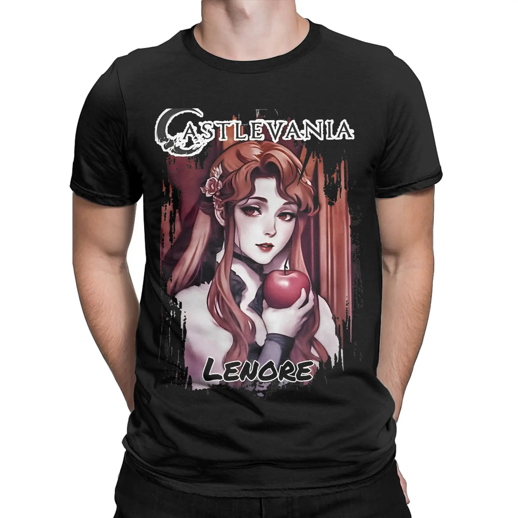 Мужская и женская рубашка Castlevania Lenore, футболка из чистого хлопка с графическим принтом, одежда, наряды