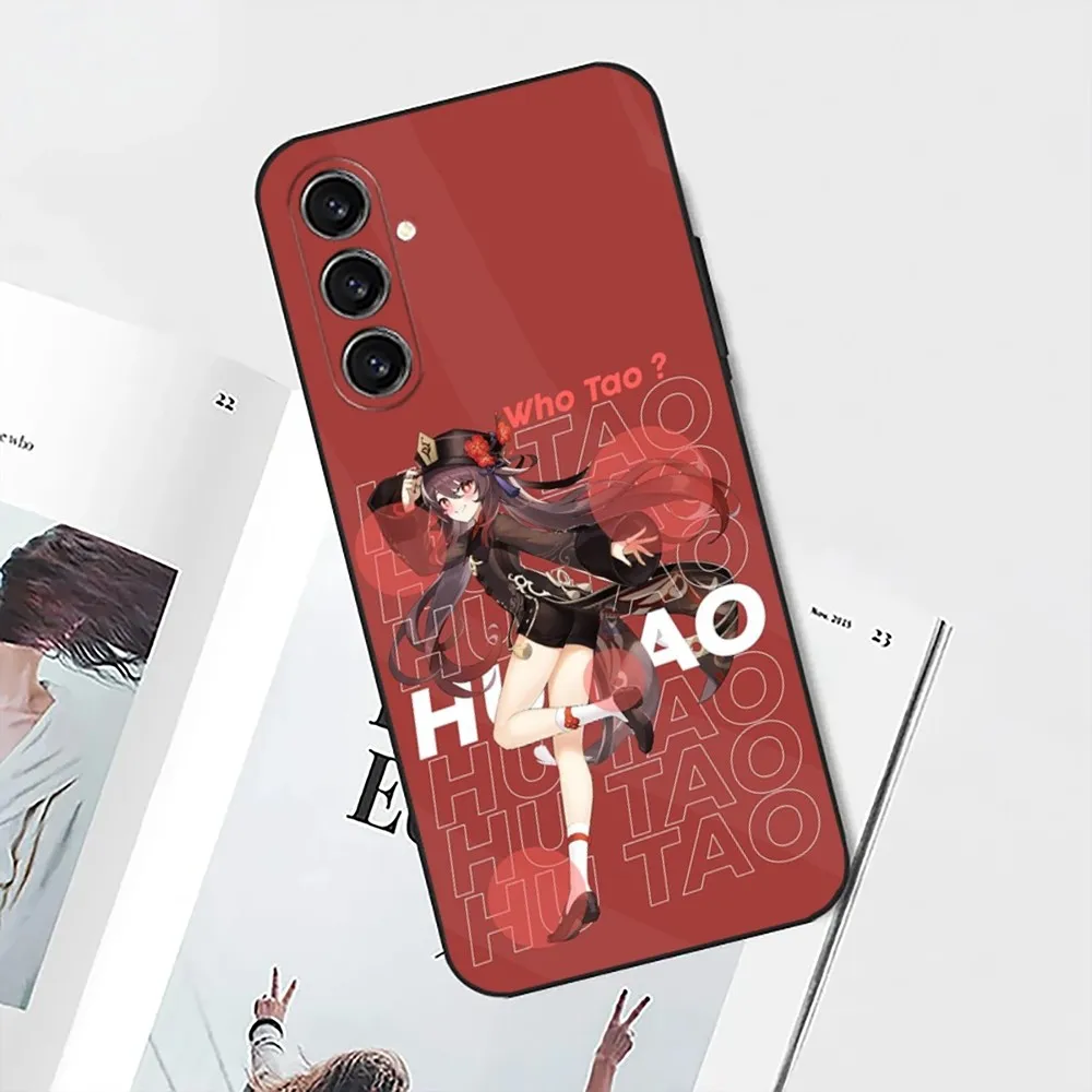 Фото Чехол для телефона Genshin Impact Hu Tao HuTao для Samsung S25, S24, S21, S22, S23, S30, Ultra, S20, Plus, Fe, Lite, Note, 10 черных мягких чехлов №4
